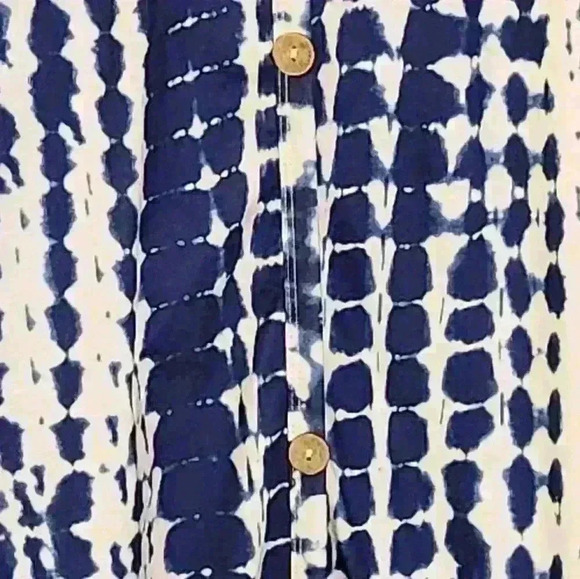 Shein Curve blue and white tie die short sleeve long top size 4XL - Picture 5 of 9